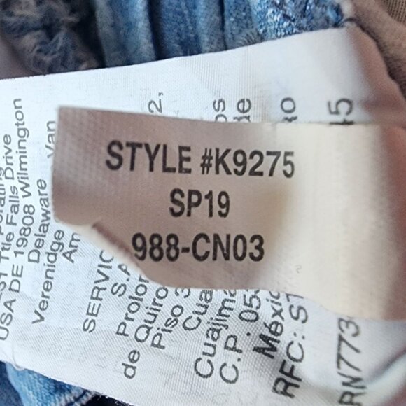 Madewell Womens 8 Pants Denim Paperbag Pants Blue Pleated High Rise Belted - Picture 8 of 9